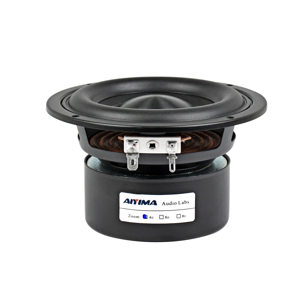 AIYIMA 1Pc 4Inch 40W Audio Speaker 4/8 Ohm Full Range Bass Speakers Altavoz Portatil Woofer Hifi Stereo Loudspeakers DIY