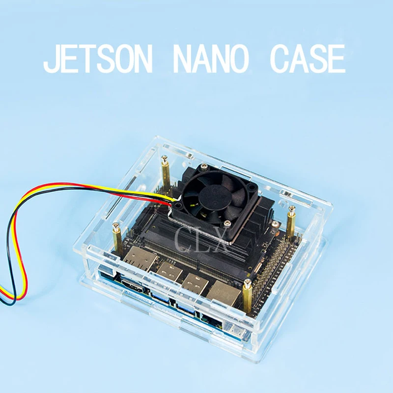 

NVIDIA Jetson Nano Developer kit Acrylic Case Box Transparent Shell Enclosure with Cooling Fan