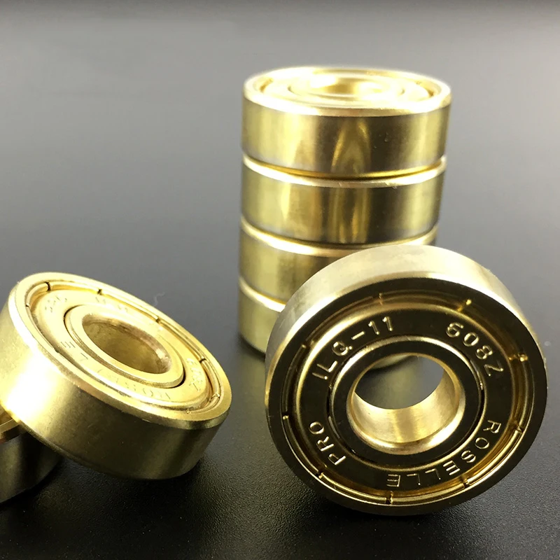 free shipping roller skates bearing skate board bearing golden color ILQ-11 16 pcs / lot