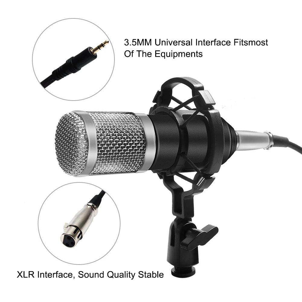 Professional bm 800 Condenser Microphone 3.5Mm Wired Bm-800 karaoke BM800 Recording Microphone for Computer Karaoke KTV