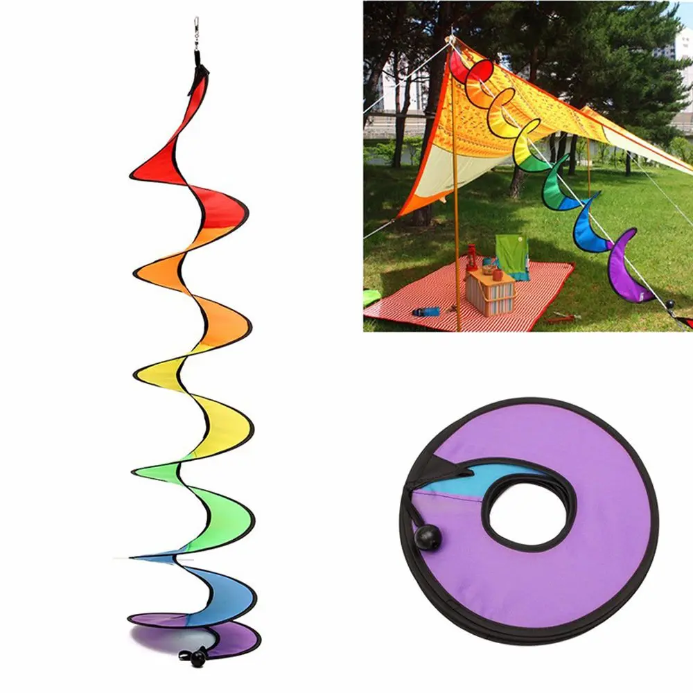 Kleurrijke Camping Tent Opvouwbare Rainbow Spiral Windmolen Wind Spinner Huis Tuin Decor Ornamenten Klassieke Speelgoed