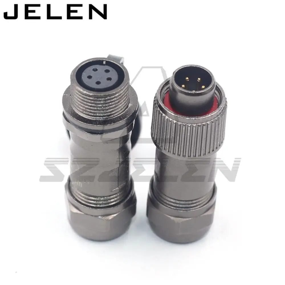 WEIPU ST12series 2 3 4 5 6 7 9pin metal waterproof connector plugs and sockets, IP68 waterproof male  female connectors