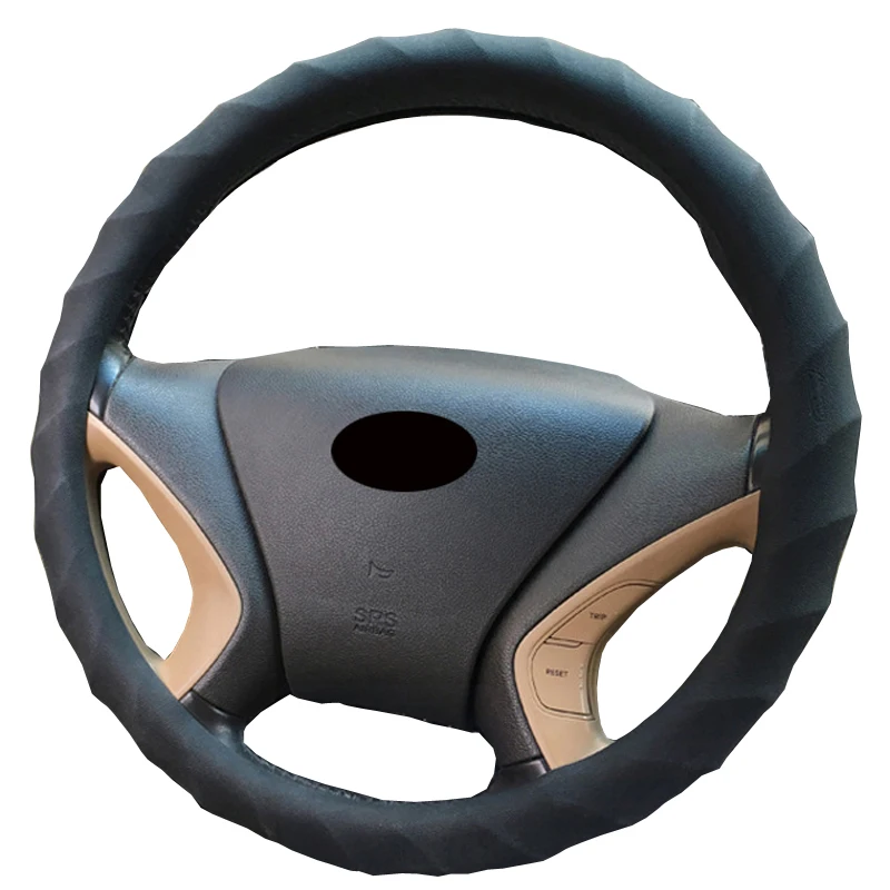 HuiER Auto Car Steering Wheel Cover High Food Grade Silicone Anti-slip 36-40CM/14.2