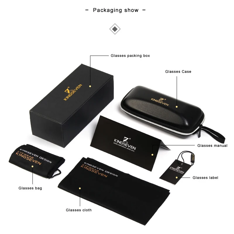 KINGSEVEN Ban Đầu Kính Mát Phụ Nữ Người Đàn Ông Thiết Kế Thương Hiệu TR90 Khung Kính Mặt Trời Dành Cho Nam Giới Thời Trang Cổ Điển UV400 Vuông Kính S730