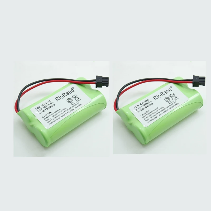 2pcs Ni-MH 1400mAh 2.4V Rechargeable BT-1007 BT-1015 Cordless Phone Battery For Uniden BT904, BP904, BT1007, BT1015, BBTY0460001