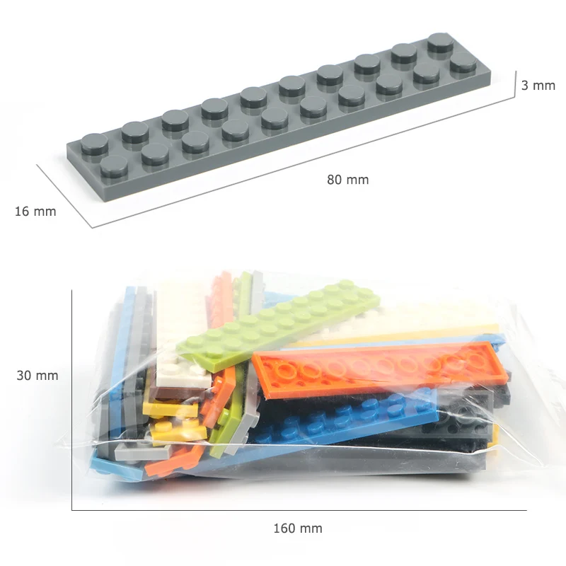 2*10 Point Low brick 100g/lot Building blocks parts Brick scattered particles blocks DIY Education toys