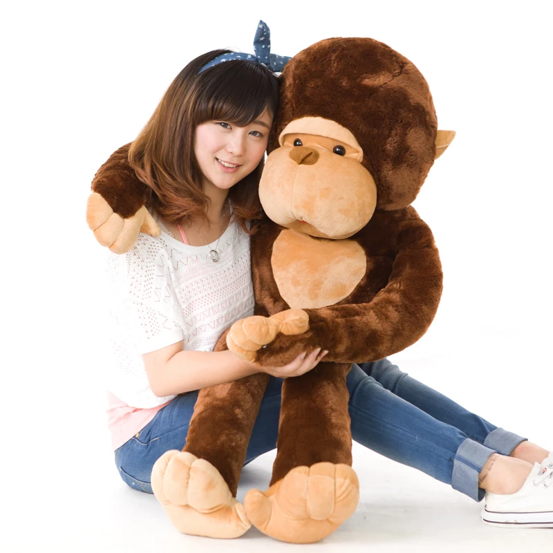 Dorimytrader Cute Animal Gorilla Plush Toy Doll Giant Long-armed Monkey Hug Monkey Dolls Pillow for Child Toys Birthday Gift