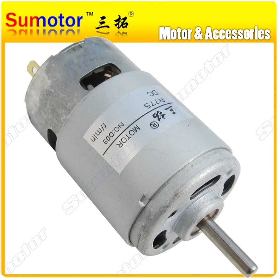 R775 27W DC 12V 24V 80W High speed Glass Cutter Electric motor Reversible variable for Children car Rabbler Machine tools