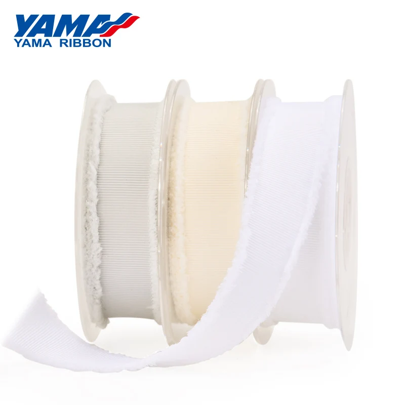 YAMA-Grosgrain ringelint, bloemdecoratie, bruiloftambacht, doe-het-zelf cadeau, 16mm, 25mm, 38mm, 50 meter per rol