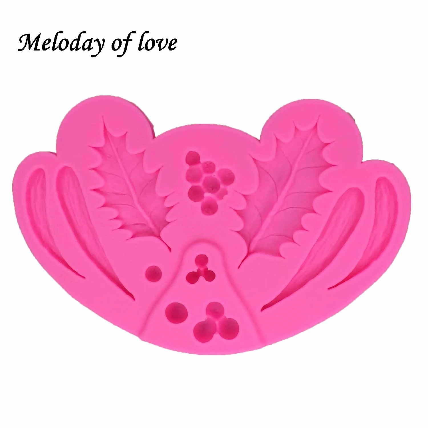 DIY Leaf Silicone Mold Chocolate Moulds Christmas Holly Cupcake Fondant Cake Decorating Tools dessert decorators moulds 1287