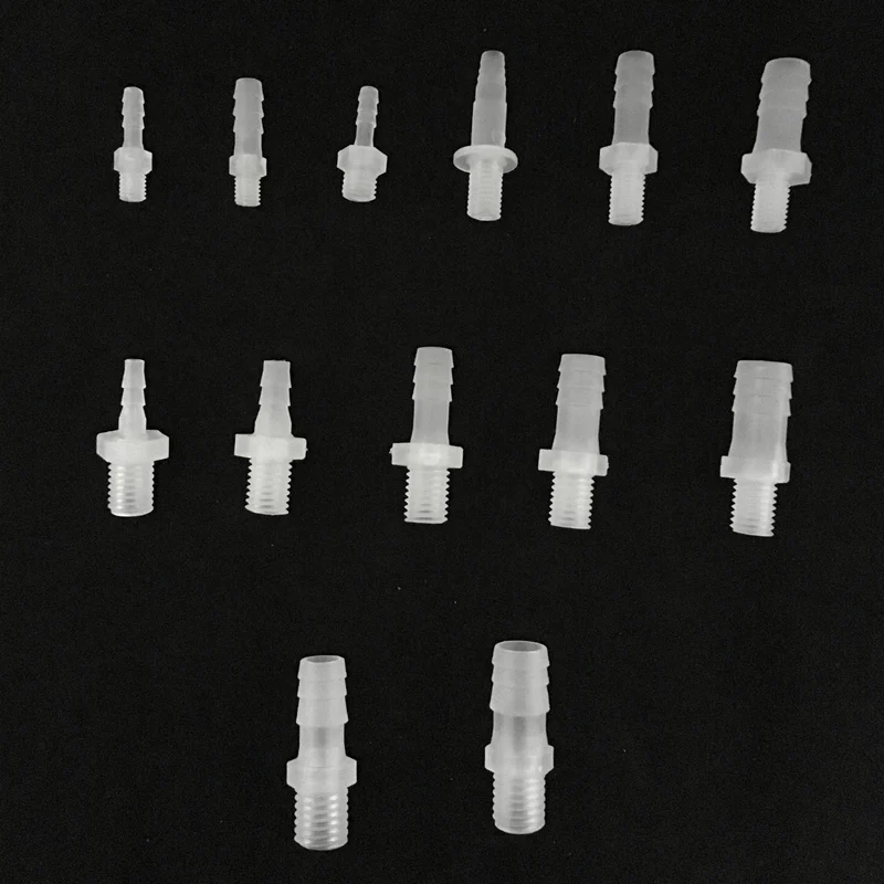 5 sztuk/paczka M6 M8 M10 M12 gwint męski do 4mm-12mm, plastikowy, prosty, Barb złącze rury montażu