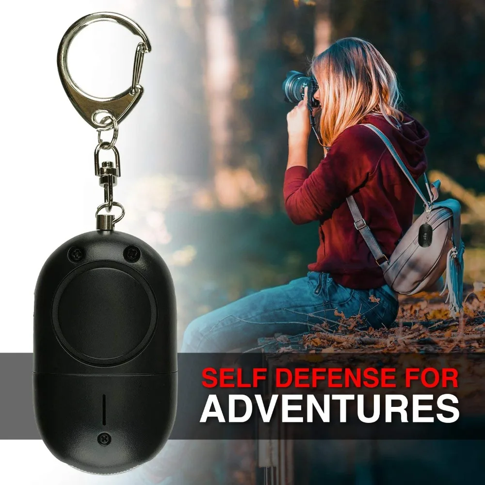 50 pcs Personal Alarm 120-130dB Safe Sound Emergency Security Alarm Keychain LED Flashlight for Women Kids Elderly Explorer