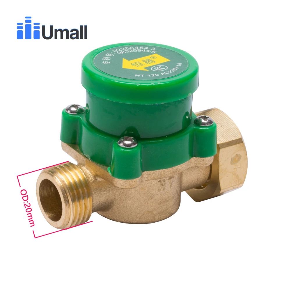 

HT-120 G1 To 3/4 Full Copper Automatic Electronic Magnetic Hall Pressure Water Pump Flow Sensor Switch Home Shower Control Valve