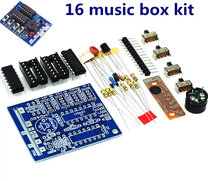 16 pozytywka 16 głośnik Box-16 16-tonowe pudełko elektroniczny moduł DIY Kit DIY części komponenty akcesoria zestawy deska