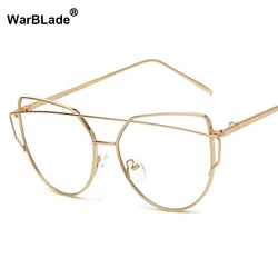 Women Eyeglasses Brand Designer Cat eye Rose Alloy Frame Anti-blue ray Optical Clear Len Glasses Unisex Eyewear Frames 2018