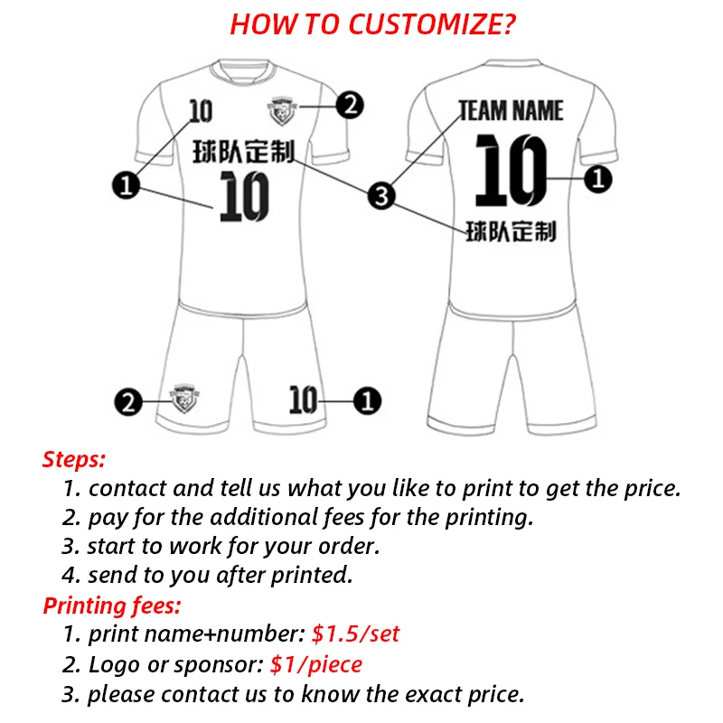 Customize Print Football Jerseys Kids Adult Soccer Uniforms Men Women Futsal Shirt+Shorts Training Set Breathable Sport Clothing