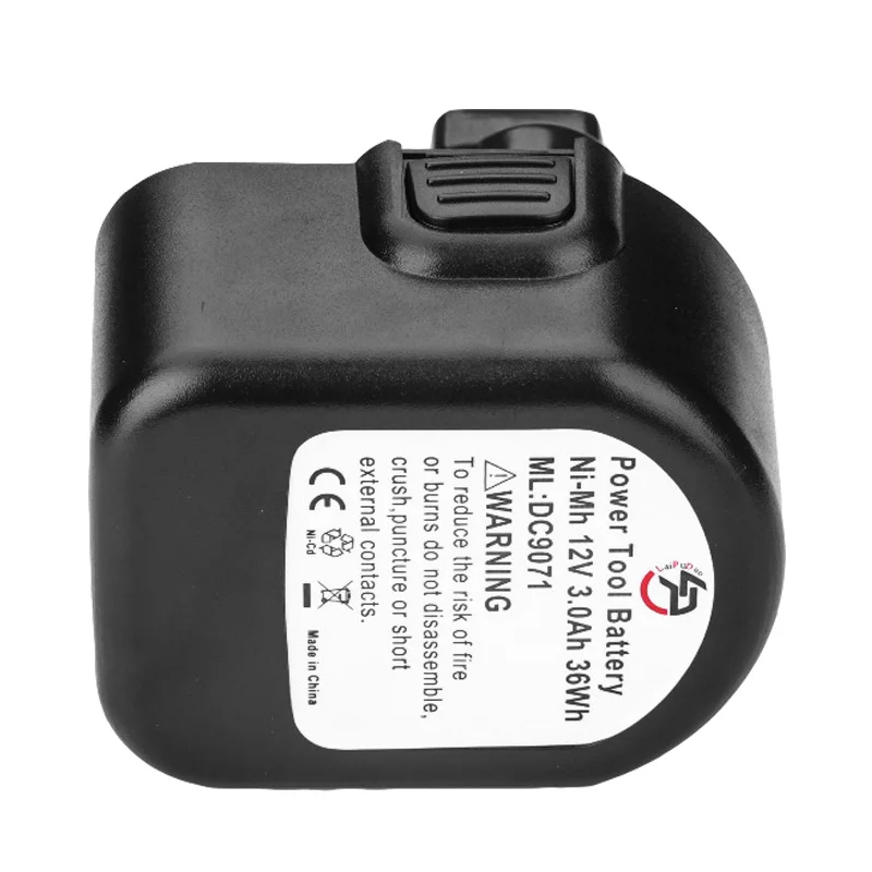 12V 3.0Ah 3000mAh NI-MH Replacement Power Tool Battery for Dewalt DW9071 DW9072 DC9071 DE9037 DE9071 DE9072 DE9074