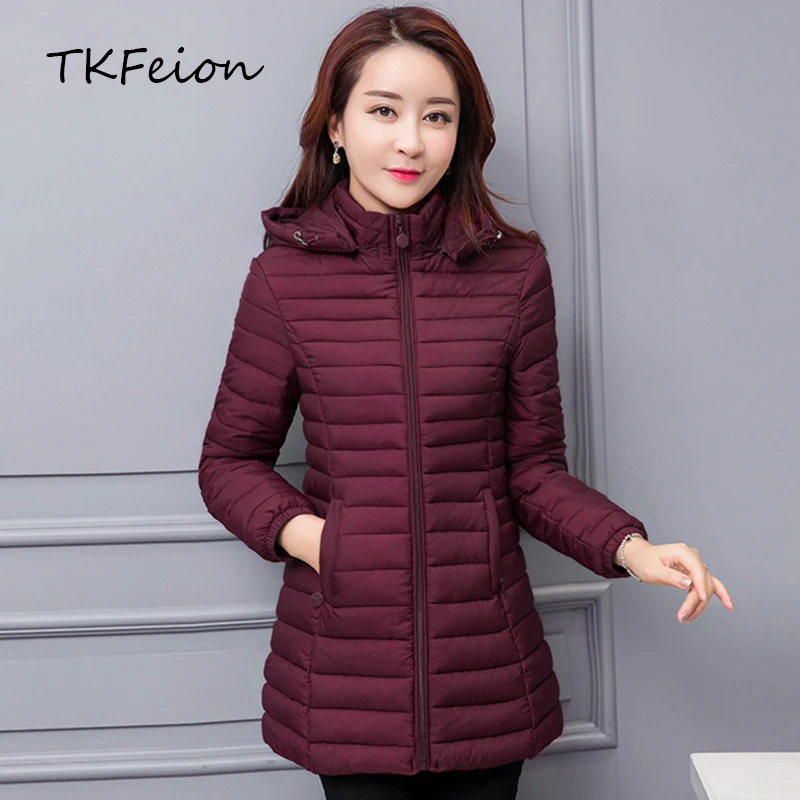 

Женские осенне-зимние куртки, черные, болотно-зеленые, бордовые 2018 Модные Женские приталенные парки больших размеров 5XL 6XL, женские повседневные теплые пальто