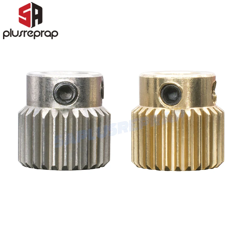 Mk7 MK8 CR10 Extrusion Gear 26/40/50 Tooth Teeth Brass or Stainless Steel Drive Gear Feeding Gear Wheel for 3D Printer Extruder