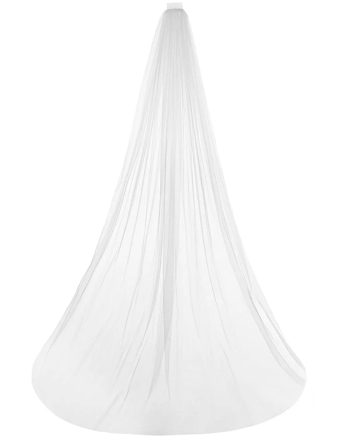 Elegante Bruiloft Accessoires 3 Meter 1 Layer Wedding Veil Kam Wit Eenvoudige Bruidssluier Met Kam Wedding Veil Hot Koop