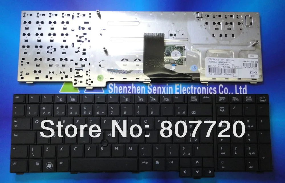 

100% новая клавиатура BRZ (Бразилия) 598044-201,597582-201 для HP 8740 8740W 8740P
