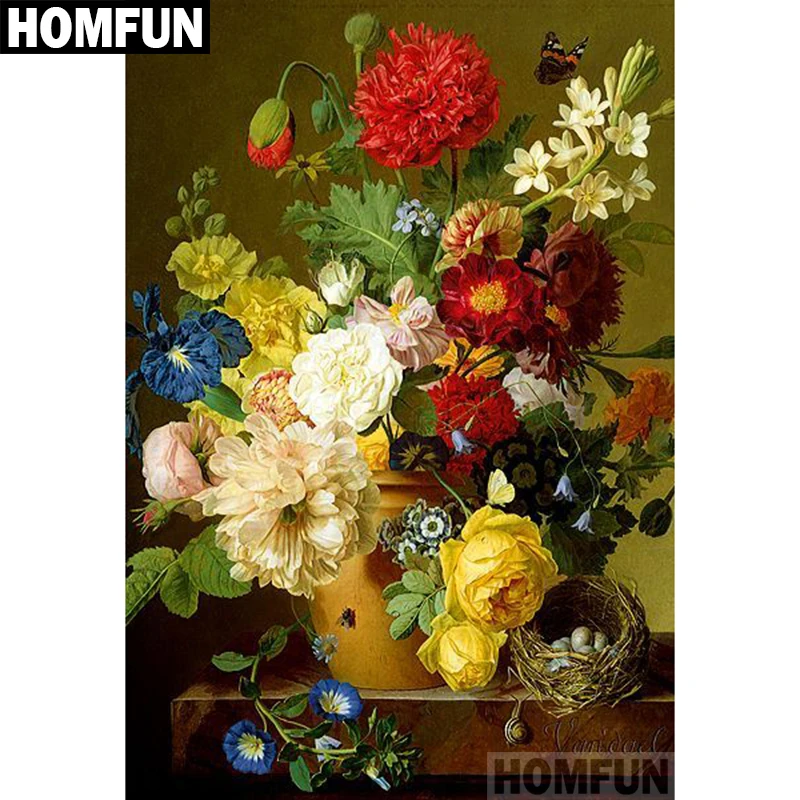 HOMFUN Full Square/Round Drill 5D DIY Diamond Painting 