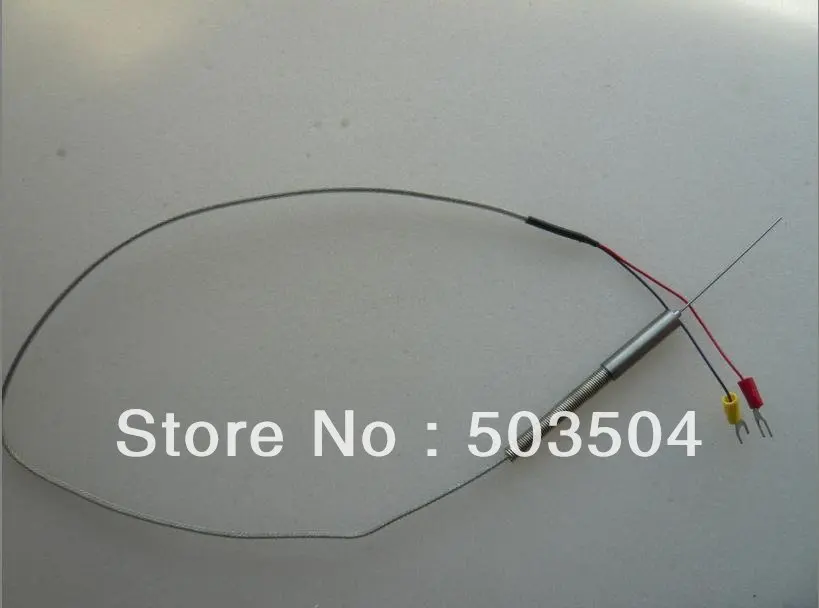 

1*80mm K Type thermocouple with fine diameter and compensating cable, K type 0-800C,high accuracy, fast response