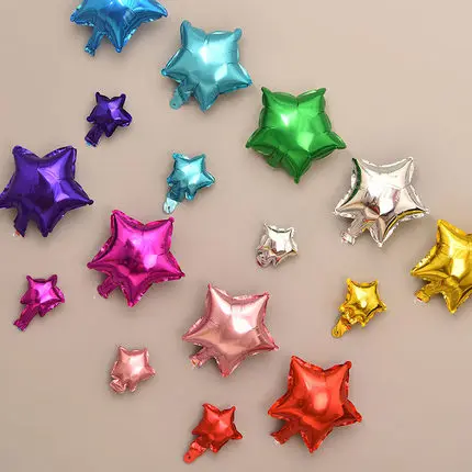 10/20pcs/lot 5/10inch Star Heart Foil Balloons Wedding Birthday Party Backdrop Decor Air Inflatable Globos Child Gift Toy Supply