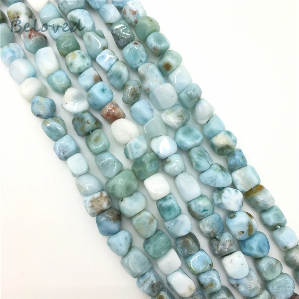 

Random Shape Larimar Nugget Loose Beads, Natural Irregular Gems Stone Jewelry Making Beads, BG18328