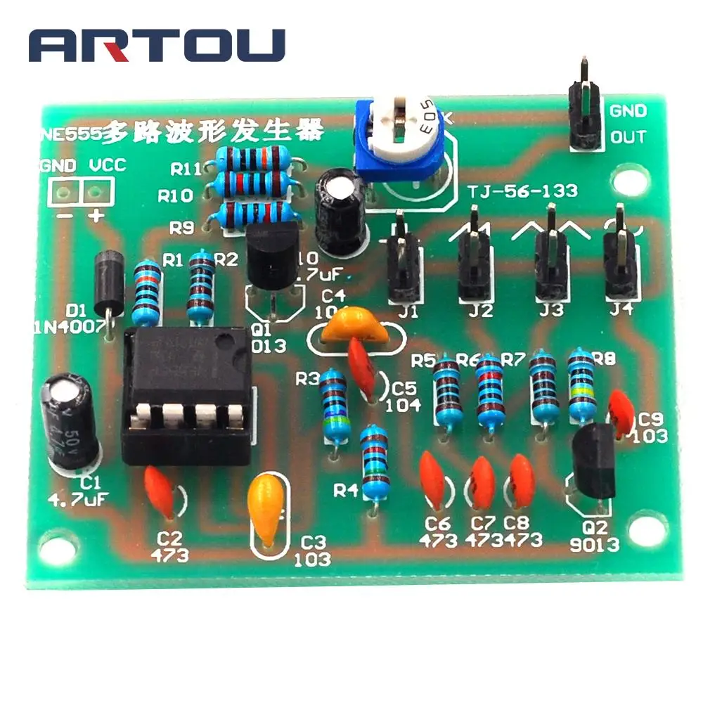 Sine Triangle Square Wave NE555 Multi-Channel Waveform Generator Module DIY Kits