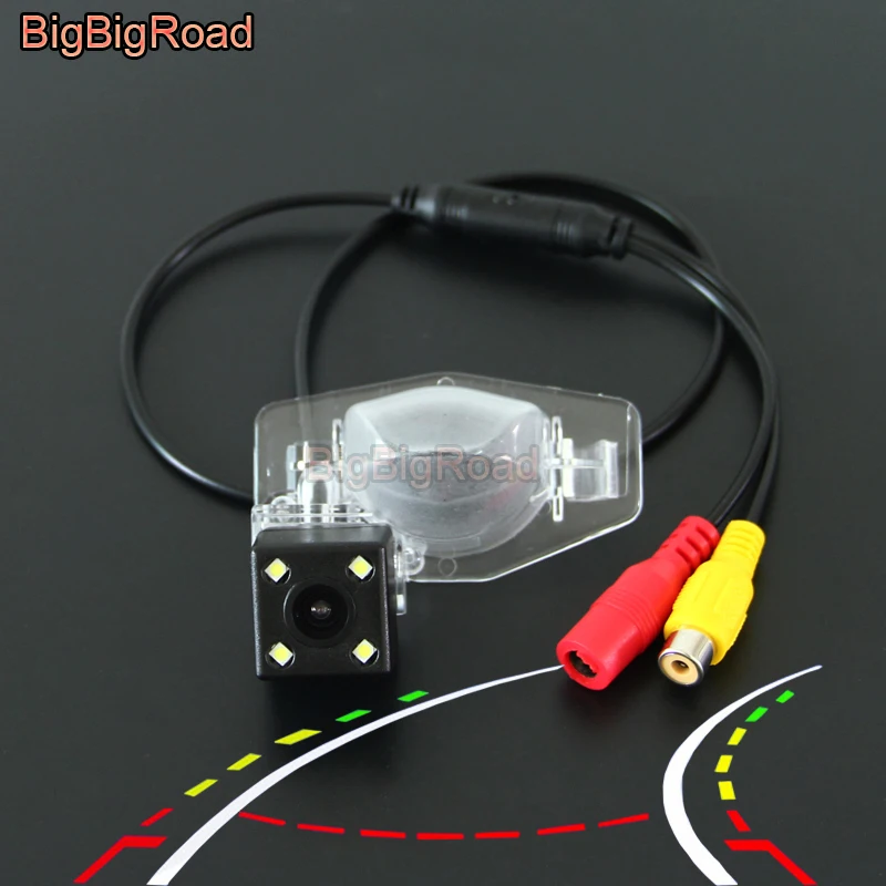 BigBigRoad Car Intelligent Dynamic Trajectory Tracks Rear View CCD Camera For honda Elysion Odyssey Insight Jazz Jade 2002 -2013