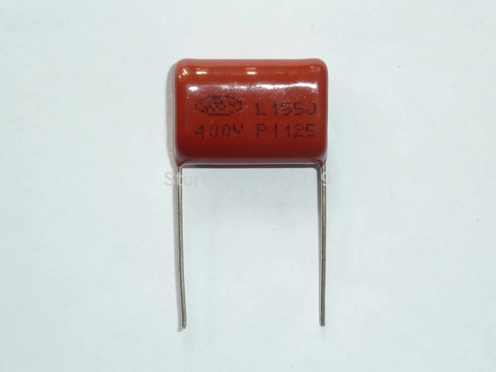 Capacitor metalizado do filme do polipropileno do capacitor 155 400v 155j 1.5uf 1500nf p20 cl21 de 10 pces cbb