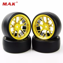 RC 1:10 On Road Car 6mm Offset 12mm Hex Accessory 4Pcs RC Car Tires 1/10 Drift Tires Wheel Hub Rim For HSP HPI