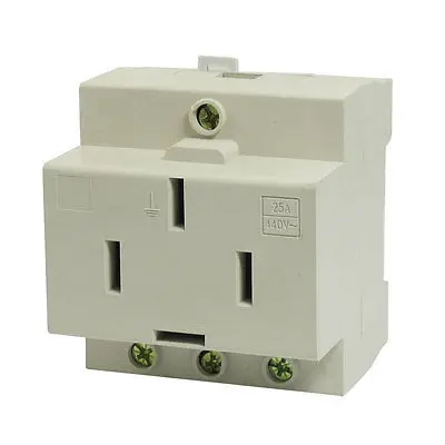 Off White 4 Pole Modularization Plug Socket Box AC 440V 25A