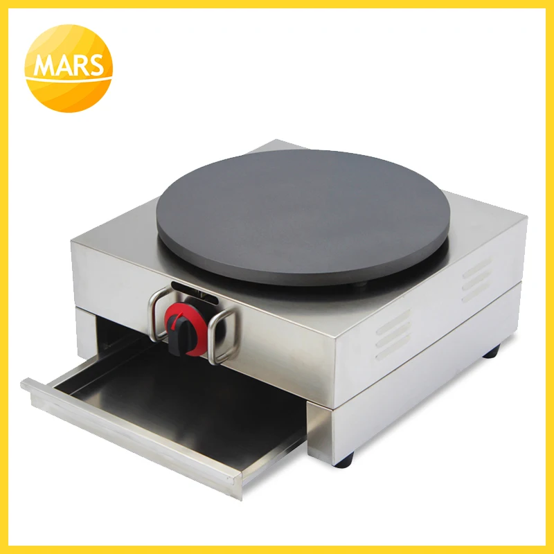 Commercial Single Head Commercial Use French LPG Gas Crepe Maker Pancake Making Machine Pan Come with Crepe Trowel