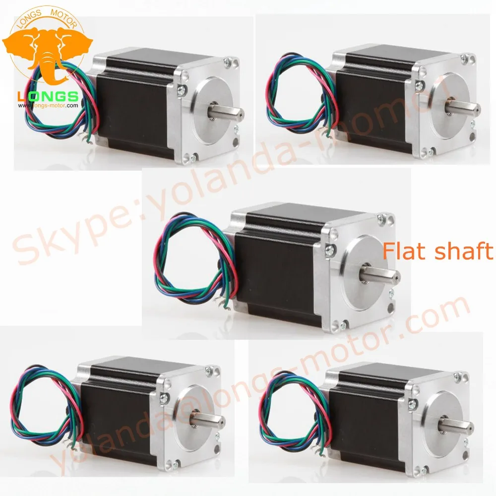 Germany Shippment&EU Free shipping 5PC Stepper Motor Nema23 23HS8430D8 flat Shaft 8mm 76mm 3A 270 oz.in CNC Kits