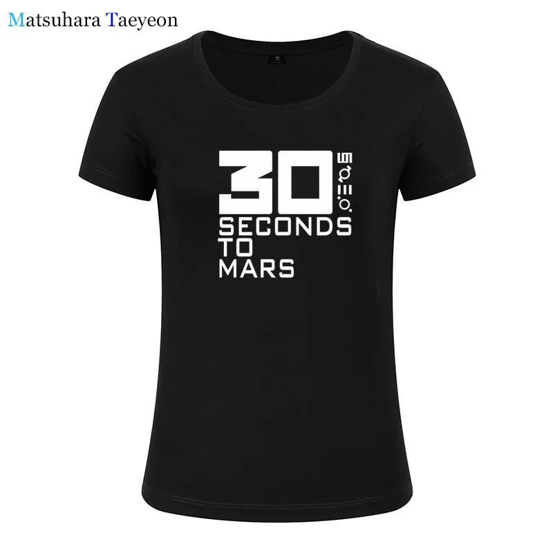 30 Seconds To Mars fashion Women T Shirts Music Band T-shirt Short Sleeve Cotton 30STM Women T-shirt Tops Tee T155