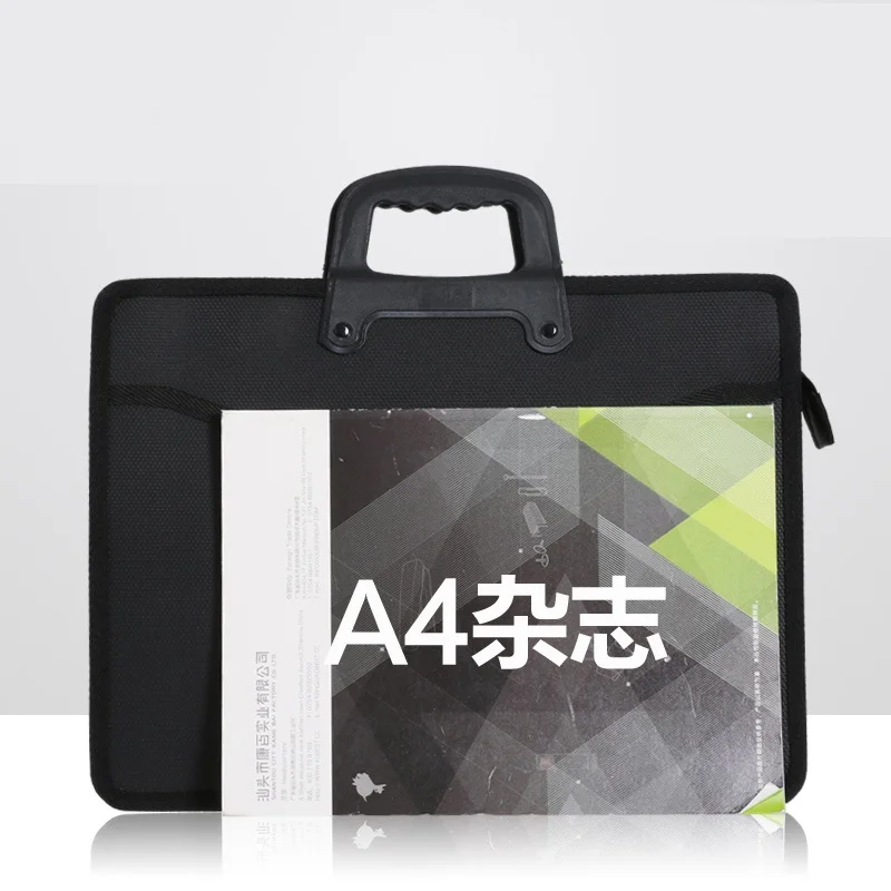 Fashion file bag portable briefcase men business office bag trend package work bag file A4 conference bag Oxford waterproof