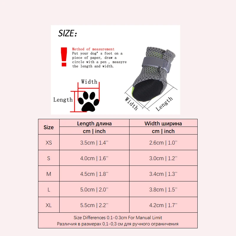 Waterproof Dog Booties Red Black Paw Small Puppy Animal Winter Snow Pet Item Shoes Boots 4pcs/set Chihuahua Sneakers Accessories