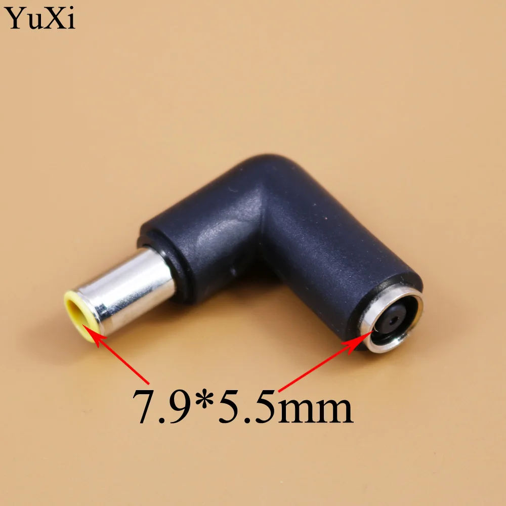 7.9x5.5mm female to7.9 x 5.5mm 5.5*2.5mm /5.5 x 2.5male DC Power Connector Adapter Laptop 90 Degrees Charging Plug for ThinkPad
