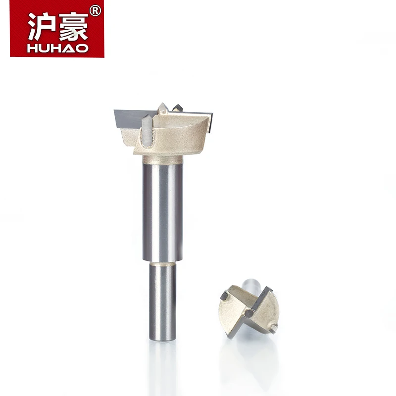 HUHAO 1pcs 12mm-80mm Forstner tips Woodworking tools Hole Saw Cutter Hinge Boring drill bits Round Shank Tungsten Carbide Cutter