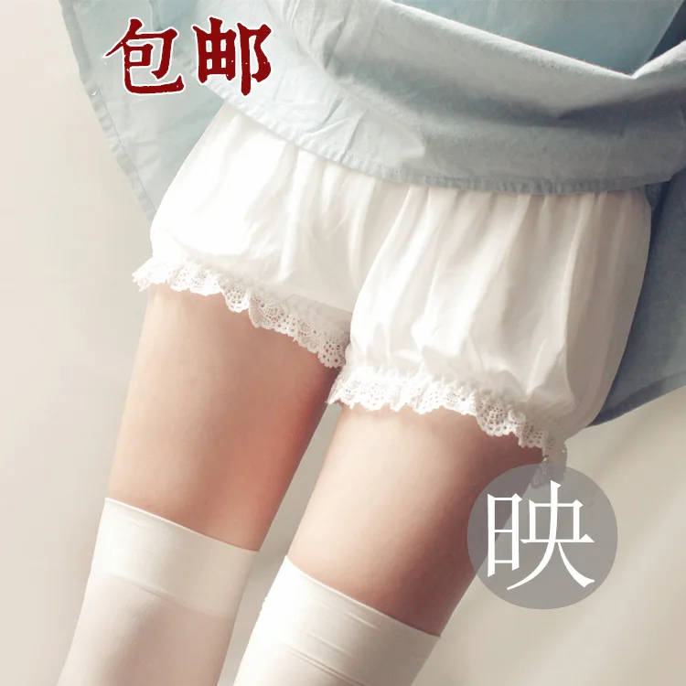 summer Lace Breathable Leggings Thin White Bloomers DA032