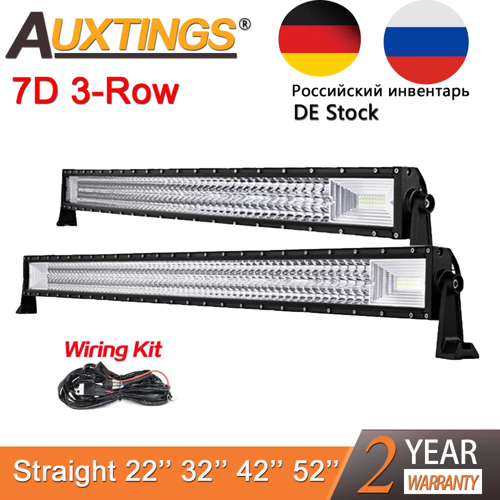 

Auxtings 7D Led Light Bar 22" 32" 42" 52" inch 12V 24V Straight Led Light Bar Work Light 4x4 Truck ATV Car Roof Offroad Driving