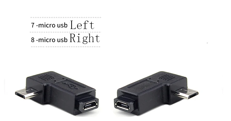 90 Degree Left & Right Angled Mini USB 5pin Female to Micro USB Male Data Sync Adapter Plug Micro USB To Mini USB Connector