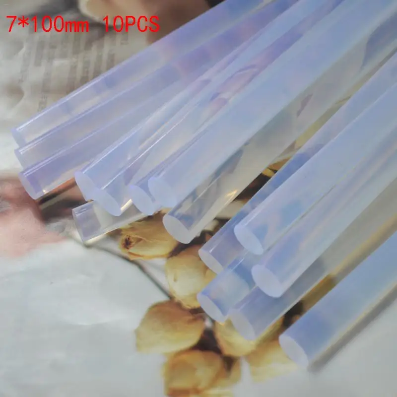 10 Cái/bộ 7*100Mm Keo Dính Việc Dịch Chuyển Bề Trắng DIY EVA Siêu Dính Keo Vũ Phu Thấp-Keo Dán Nhiệt J3
