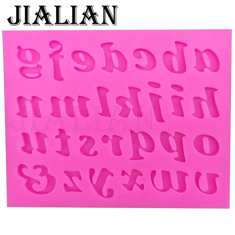28 English letters form molde de silicone chocolate Party cake decorating tools DIY cookies fondant silicone mold T0181
