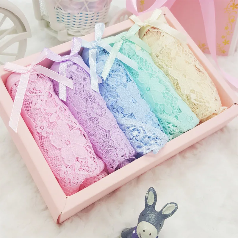 New 5pcs/lot Underwear Women Panties Lace Briefs Girls Sexy Lingeries Cueca Calcinhas Ropa Interior Femenina Shorts Underpants