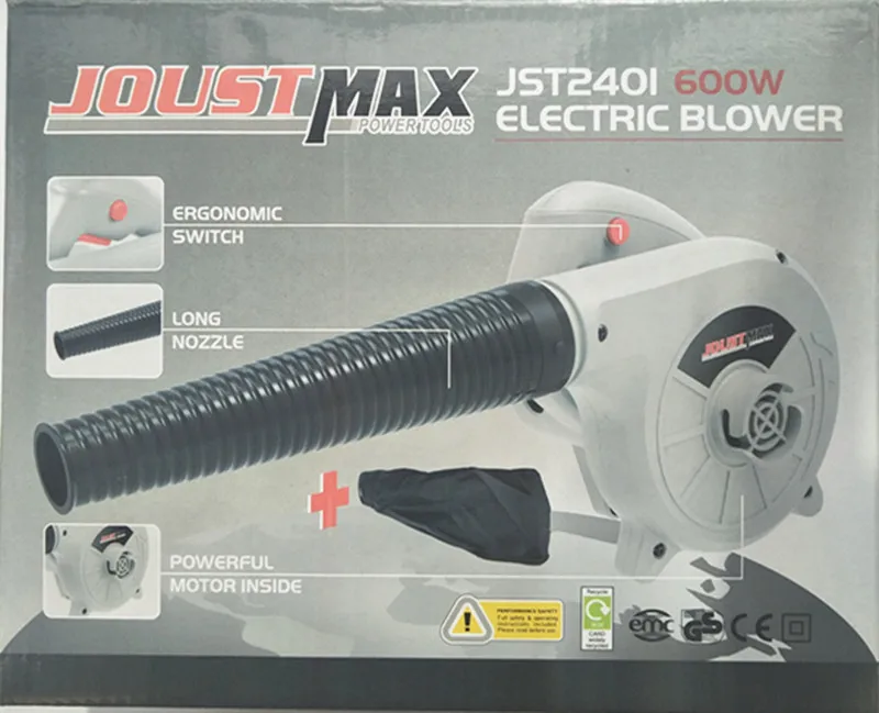 

Electric Blower JST2401 600W POWER Tools Powerful Motors Air Blower 2.8M3/min No-load Spped 13000r/min Power Cord 2M