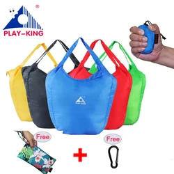 PLAYKING-Waterproof Nylon Travel Bag for Women, Large Capacity, Shoulder Shopping Bag, Outdoor Folding Bag