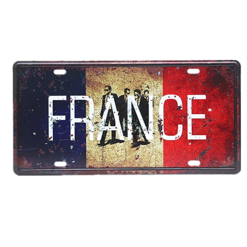 Vintage Metal Plate for Home Decoration, Mexico, Italy, France, Car, Country Tin Sign, Bar, Art Wall Decor, USA Plaque, 30x15cm